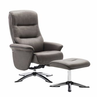 Austin Fabric swivel chair and footstool
