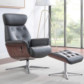 Malmo Luxury Swivel Chair + Stool