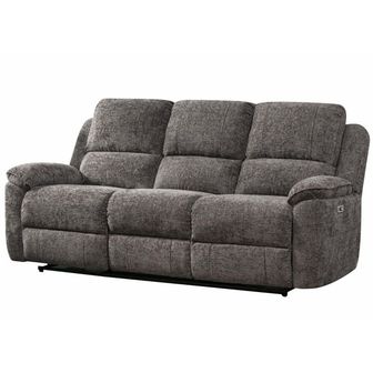 Vincent 3 seater fabric power recliner