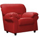 red anna leather chair