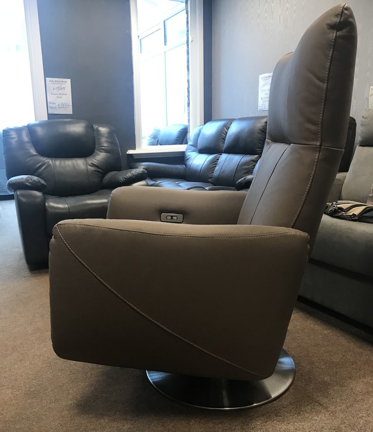 Dasia leather swivel sales rocker power recliner