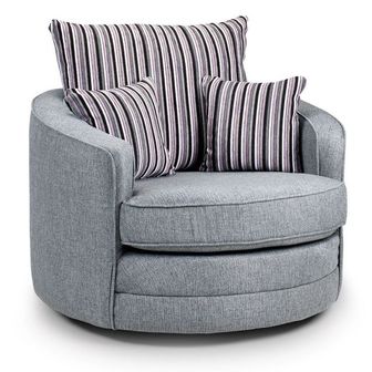 Curve Fabric Swivel Chair