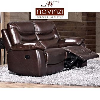 Whitby Recliner 2 seater leather sofa