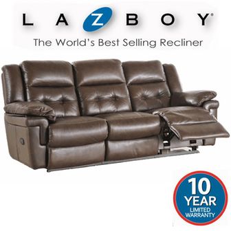 Lazboy Nashville Leather Manual Recliner 3 se