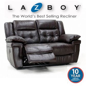 Lazboy Nashville Leather Power Recliner Sofa