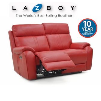 Lazboy Winchester leather 2 seater manual rec