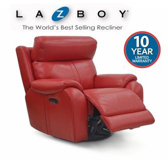 Leather Power Swivel Head Tilt  Recliner Chai