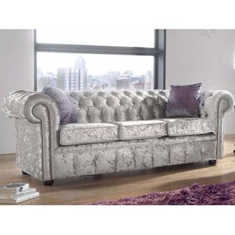 Chesterfield Fabric 3 Seater Sofa