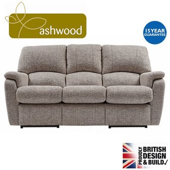 Ashwood Designs Melody 3 seater fabric power