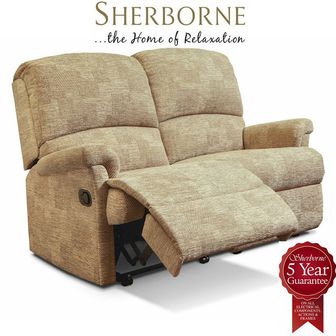 Nevada Fabric Recliner  2 Seater Sofa Sherbor