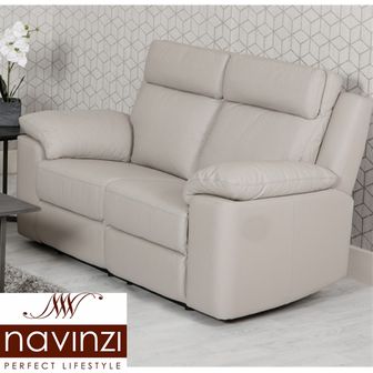 Enya 2 seater leather manual recliner