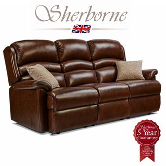 Sherborne Olivia Leather 3 seater fixed