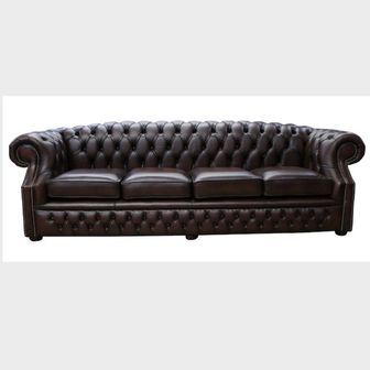 Cheshire Leather Grand Sofa Chesterfield