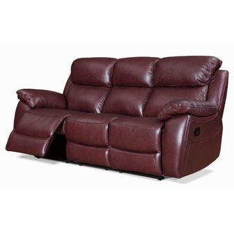 Bergen  3 Seater leather manual recliner