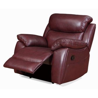 Bergen Leather Manual  Recliner Chair