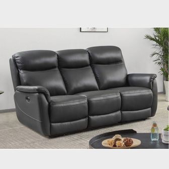 Bexley Power Range 3 Seater Leather Sofa