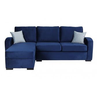 Lenleys Corner Sofa Bed Velvet Fabric