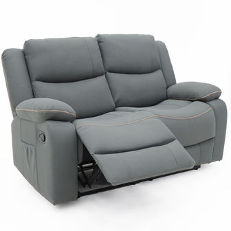 Zena 2 seater fabric manual recliner