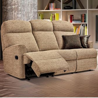 Harrow 3 seater fabric power recliner Sherbor