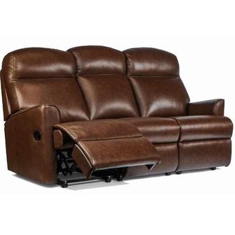 Harrow 3 seater leather manual recliner