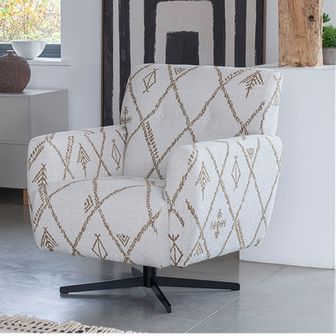 Mexico accent swivel fabric chair