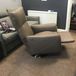 Leather swivel power recliner chair