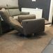 Leather swivel power recliner chair