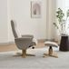 Derwent Fabric Swivel Chair & Footstool