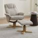 Derwent Fabric Swivel Chair & Footstool