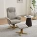 Derwent Fabric Swivel Chair & Footstool