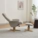 Derwent Fabric Swivel Chair & Footstool