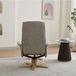 Derwent Fabric Swivel Chair & Footstool